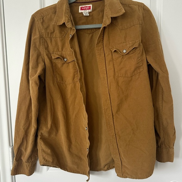 Wrangler Other - Wrangler boys Bronze Button-Up Shirt Courduroy